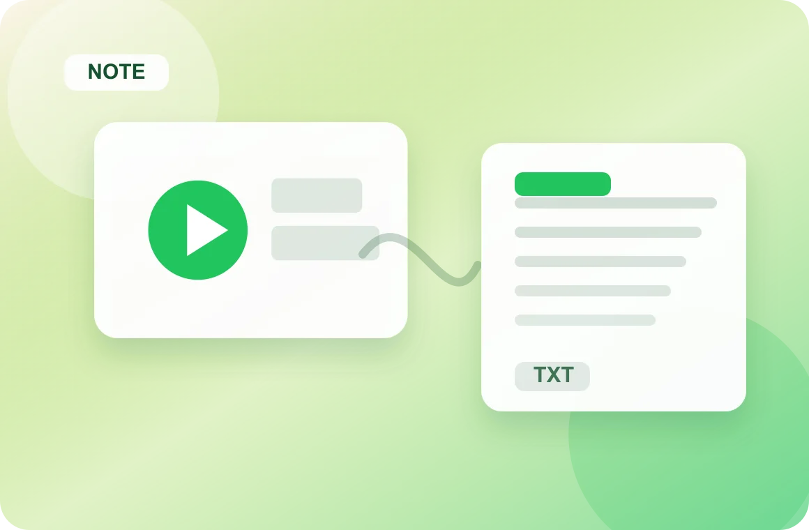 AI Lecture Note Taker source media becoming editable transcript text