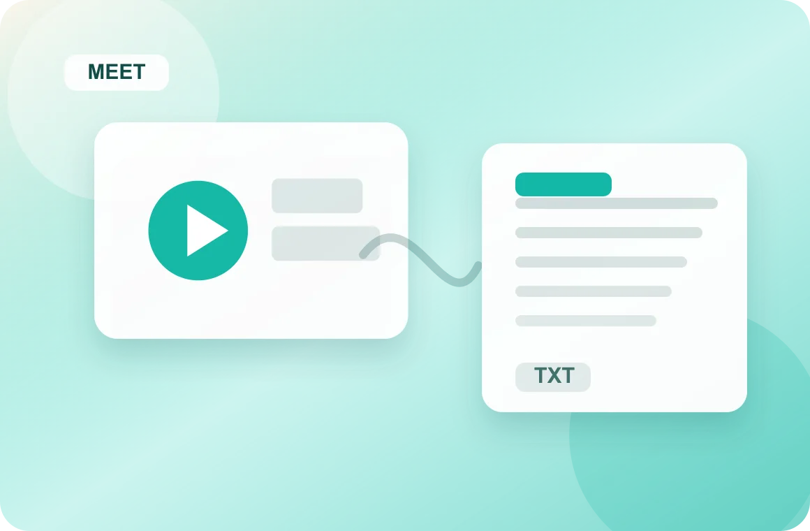 AI Meeting Note Taker source media becoming editable transcript text