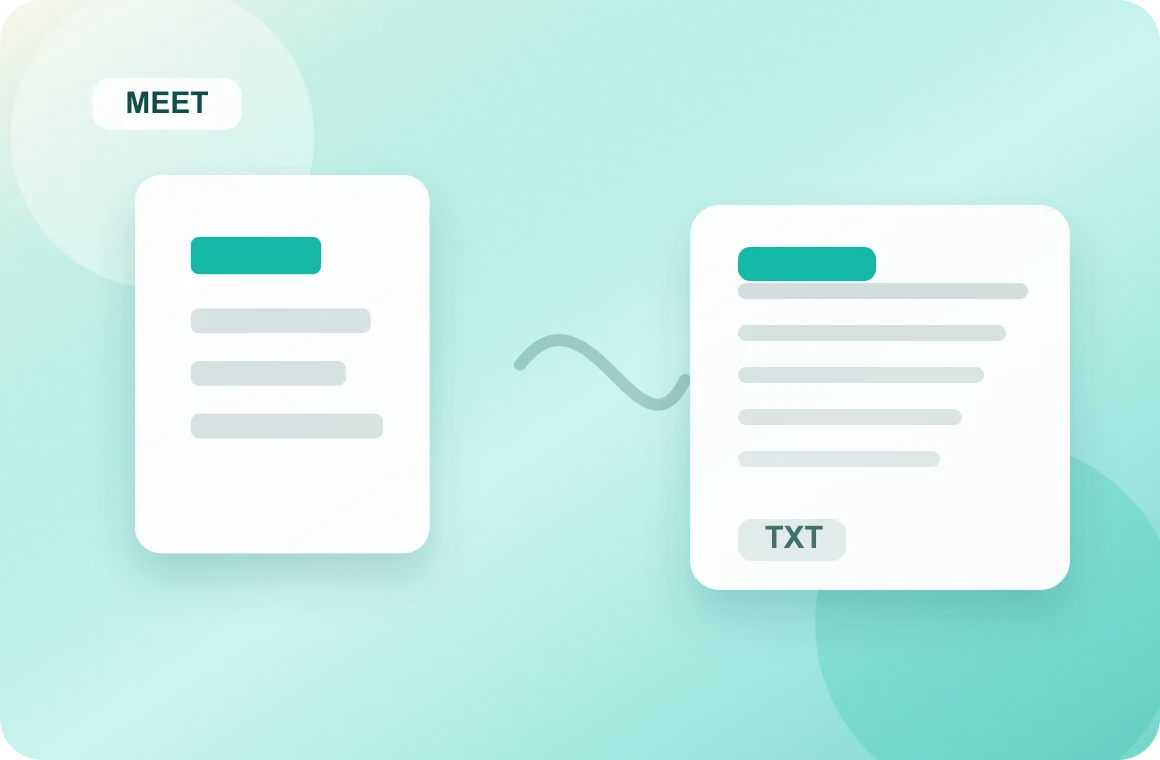 AI Meeting Note Taker converts media into a clean text document