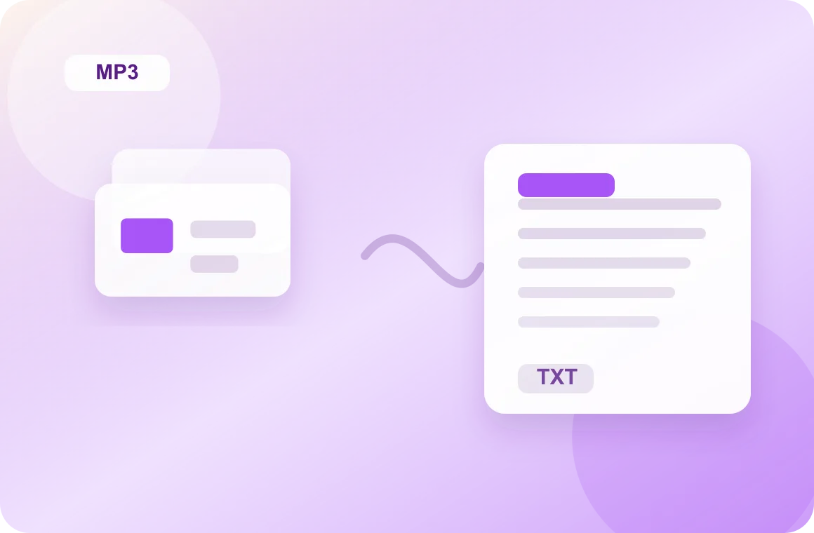 AI MP3 to Text Converter organizes long manual review into transcript output