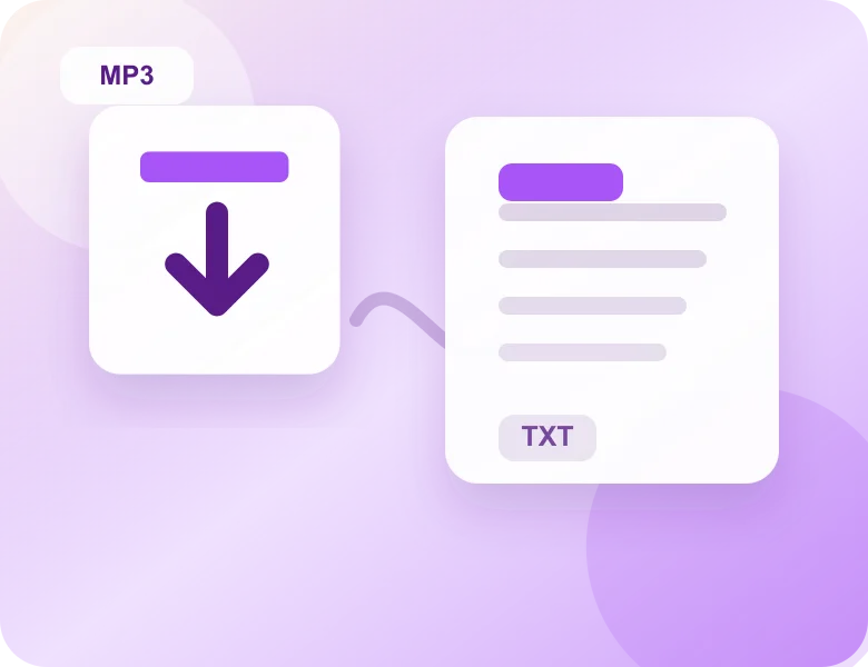 Export the completed transcript from AI MP3 to Text Converter