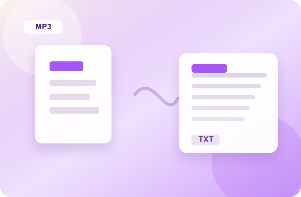 AI MP3 to Text Converter converts media into a clean text document