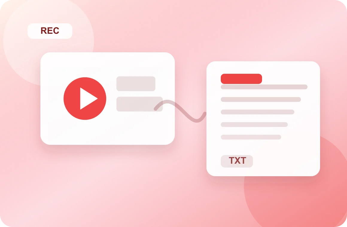AI Voice to Text Generator source media becoming editable transcript text