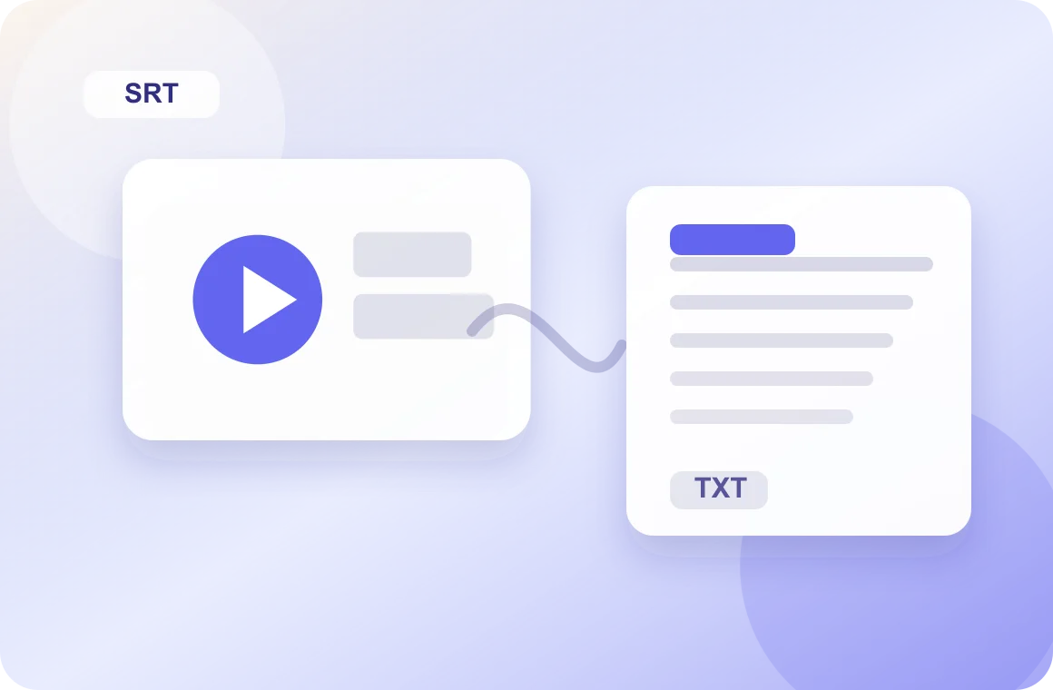 AI YouTube Subtitle Generator source media becoming editable transcript text