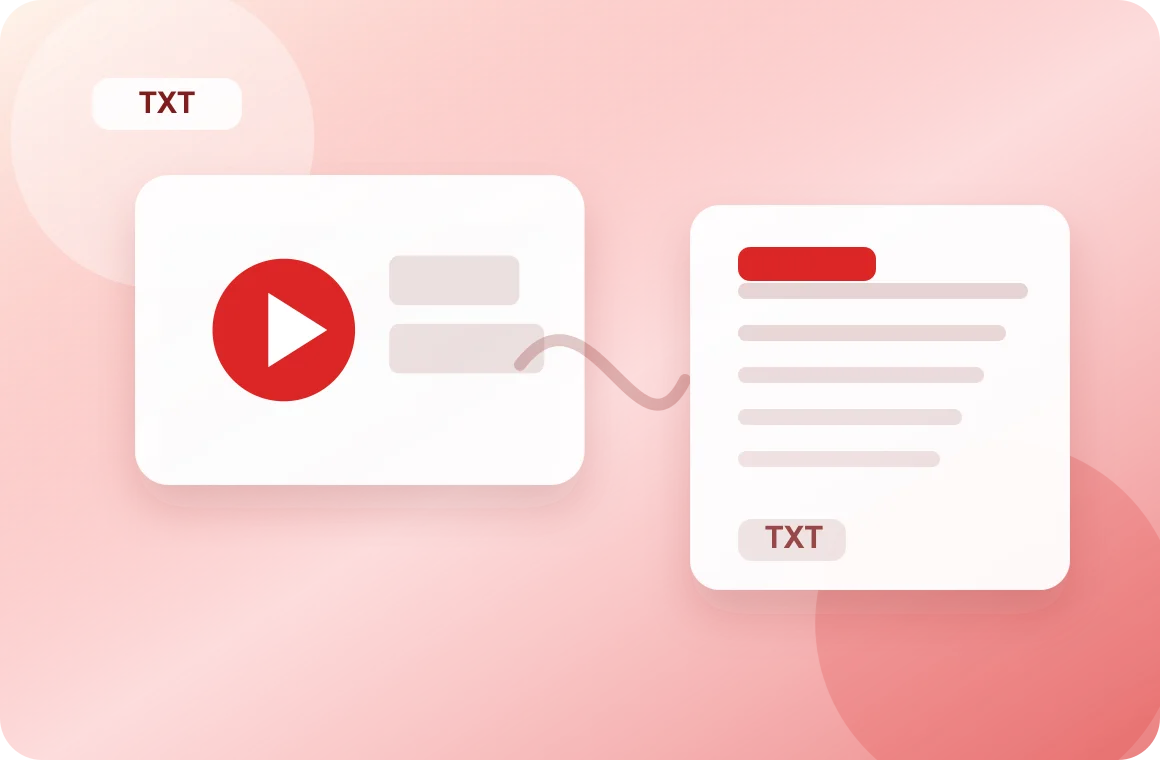 AI YouTube Transcript Downloader source media becoming editable transcript text