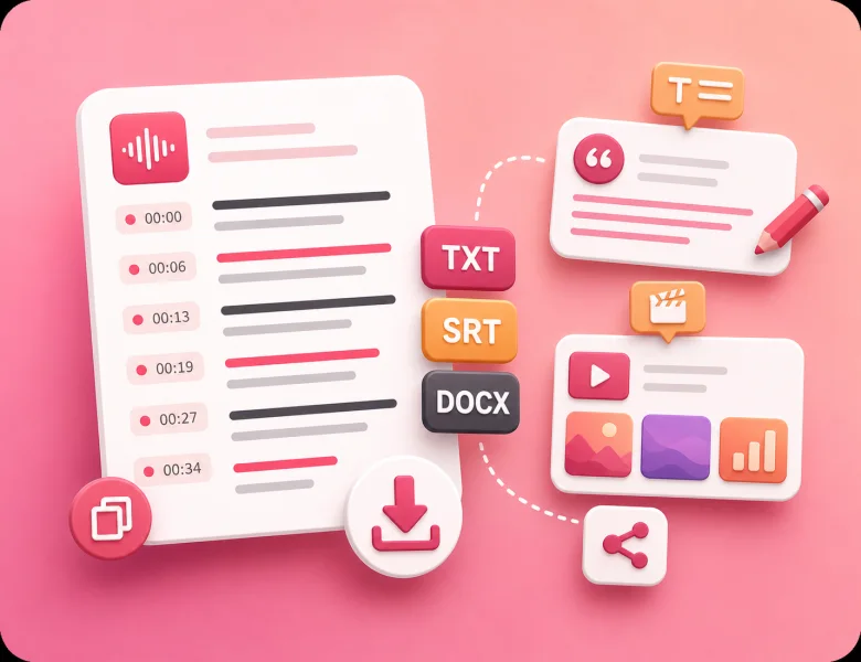 Download and reuse the completed Instagram transcript