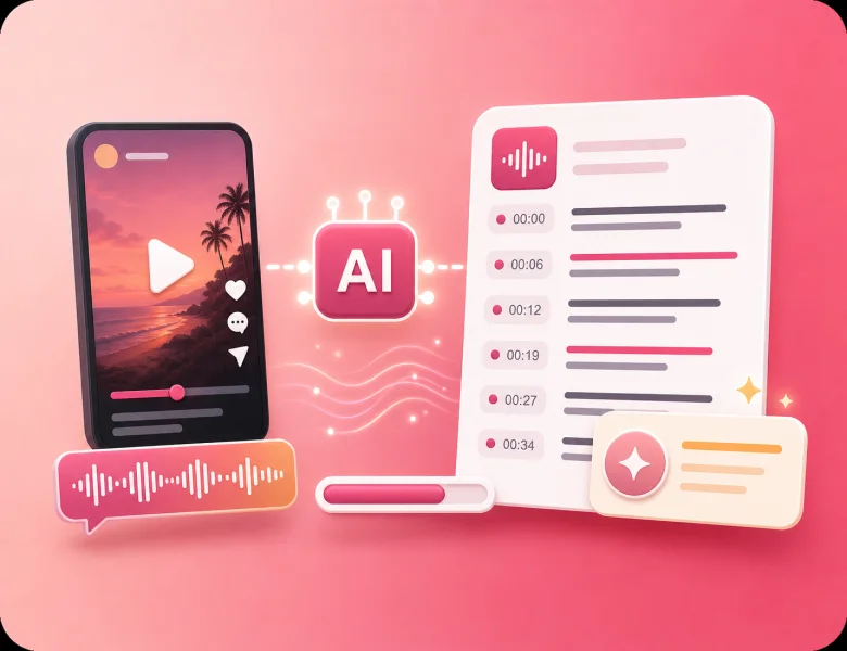 AI transcribes Instagram video speech and creates a summary