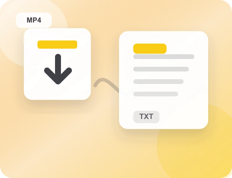 Export the completed transcript from MP4 to Text