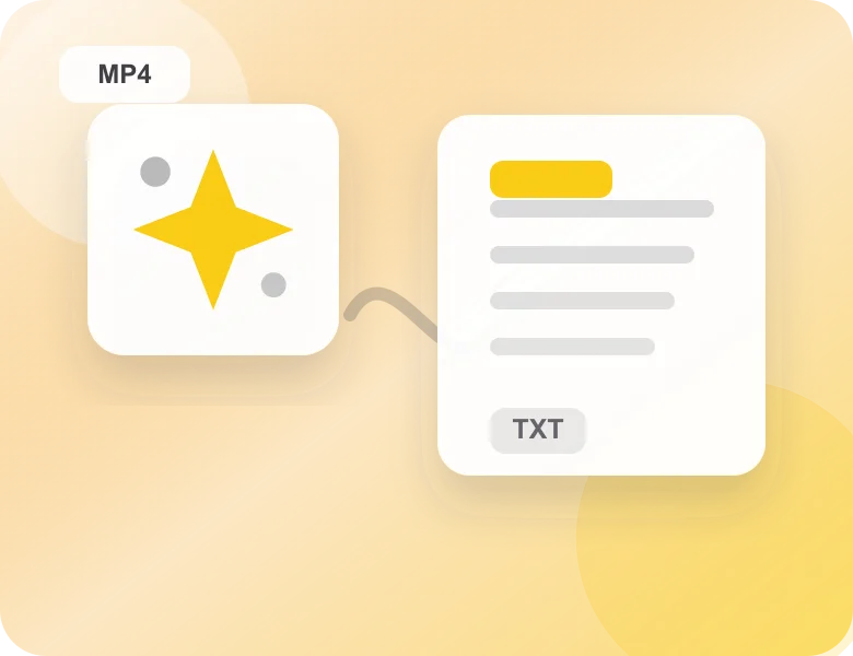 AI processes media with MP4 to Text