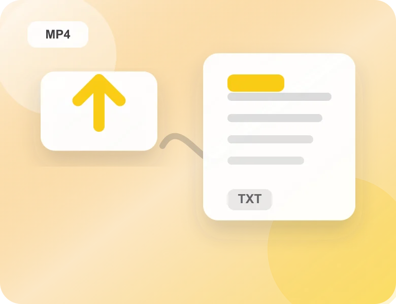 Upload source media for MP4 to Text