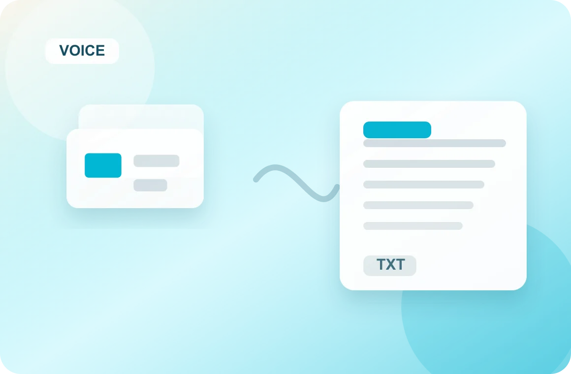 Speech to Text AI organizes long manual review into transcript output