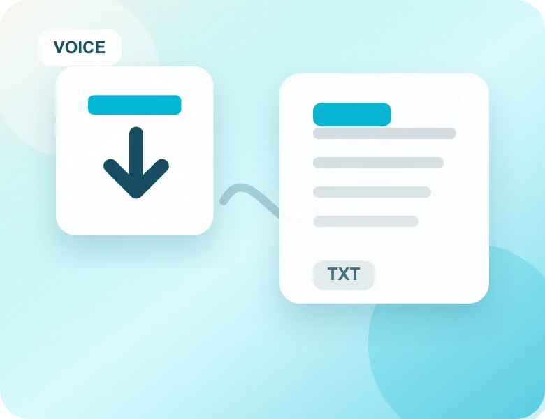 Export the completed transcript from Speech to Text AI