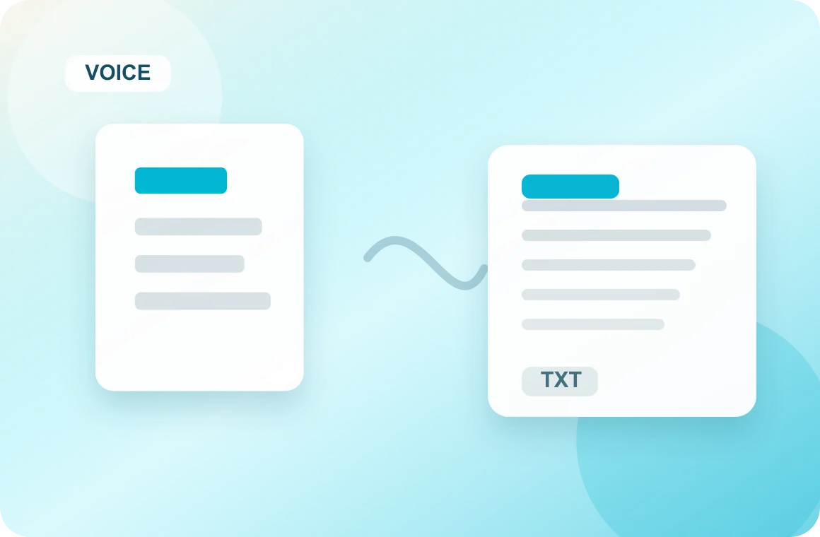 Speech to Text AI converts media into a clean text document
