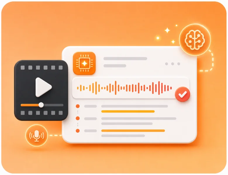 AI converts video speech into editable text automatically